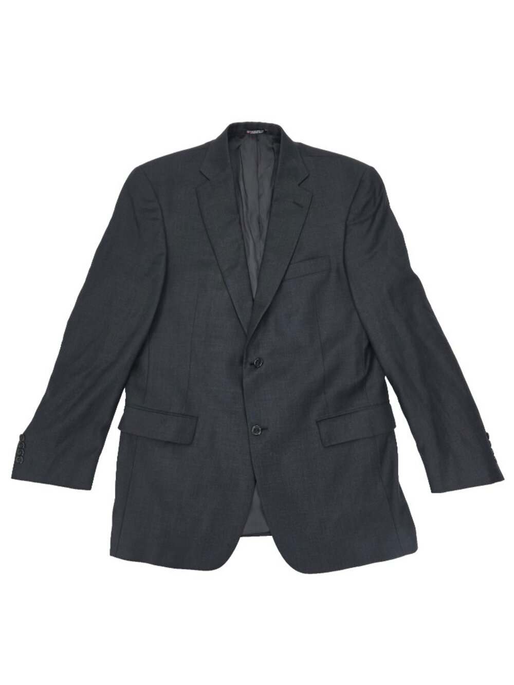 Hart Schaffner Marx Nordstrom Suit Jacket Mens 42L Long Soft Black USA Solid
